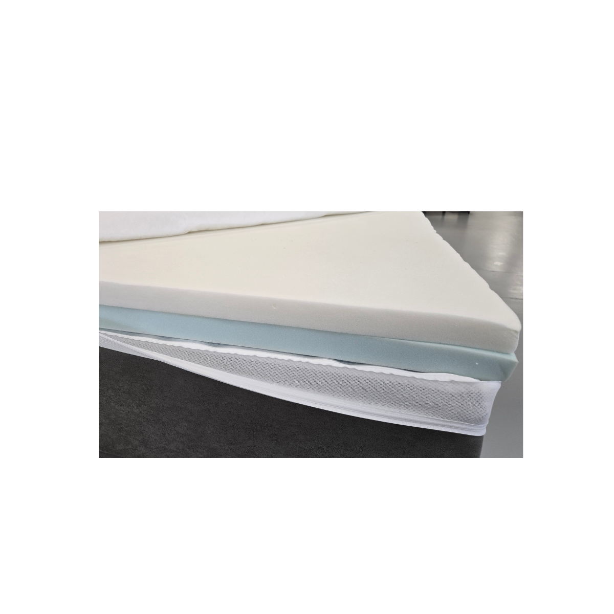 ComfyTop 12 cm Hybride Topper – NASA Traagschuim & Koudschuim met Tencel Hoes & 3D Ventilatieband