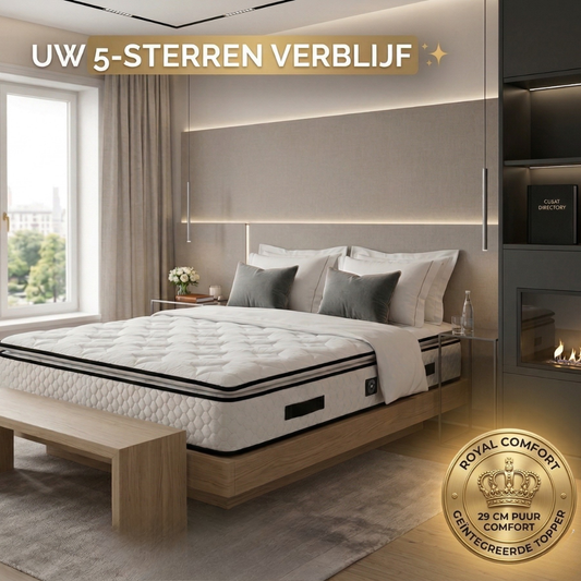 Royal Comfort 29 – Luxe Pocketveer Matras met Geïntegreerde Topper