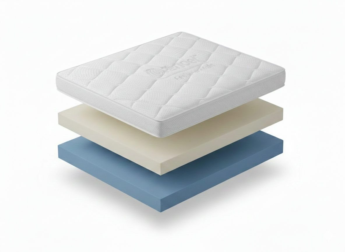 ComfyTop 12 cm Hybride Topper – NASA Traagschuim & Koudschuim met Tencel Hoes & 3D Ventilatieband